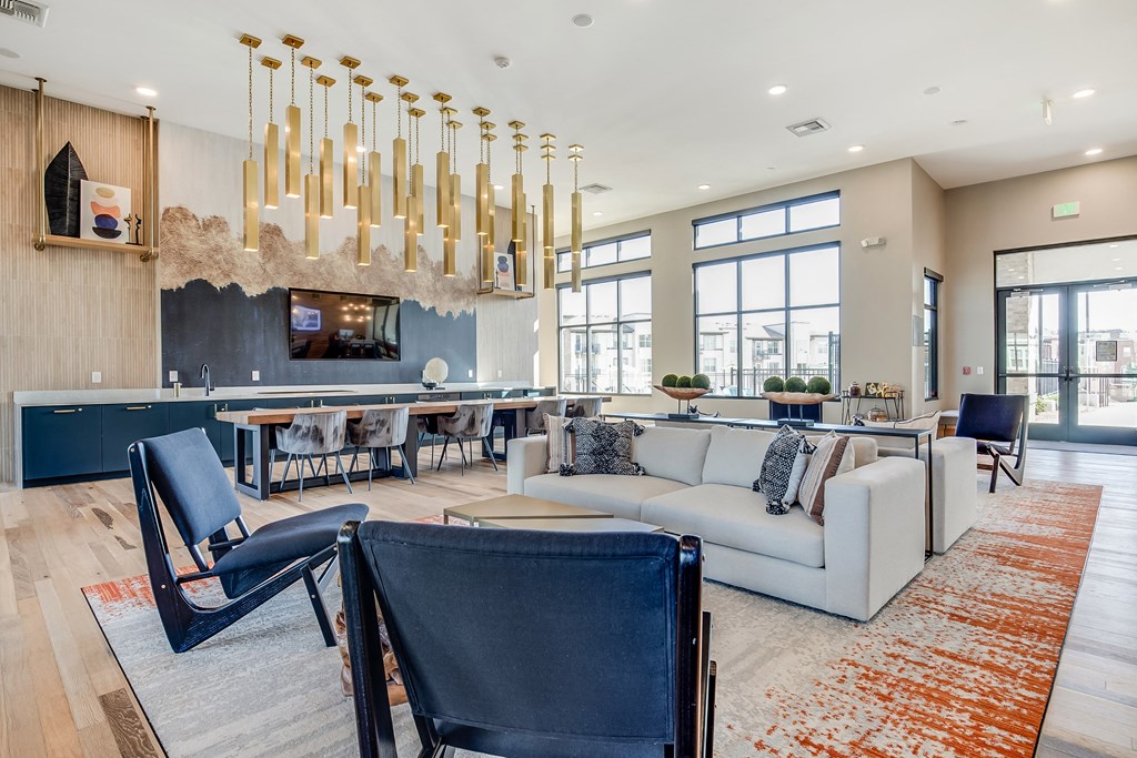 resident lobby lounge with stylish seating