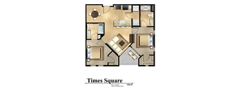 Times Square 2 bed 2 bath 938