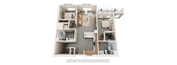 LW2 TH Floor Plan at Trestle, Monrovia, 91016