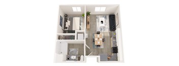 a floor plan of a 1 bedroom apartment at the biltmore apartments in dallas,