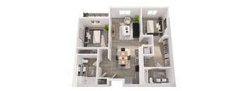 a floor plan of a two bedroom apartment