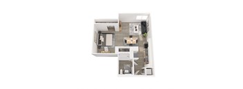 bedroom floor plan an in 3d