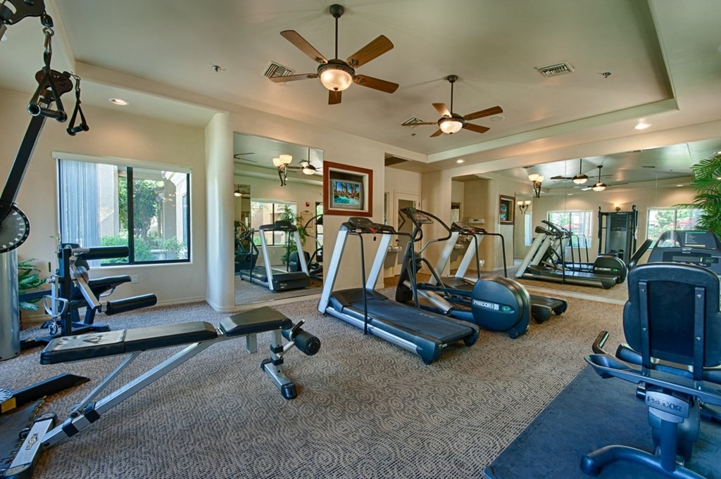 Redmond, WA Apartments for Rent - Radiate Fitness Center with treadmills, ellipticals, and more