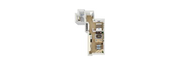 Unit 4 - Studio 1 Bath at Vendome Place, San Jose, CA 95110