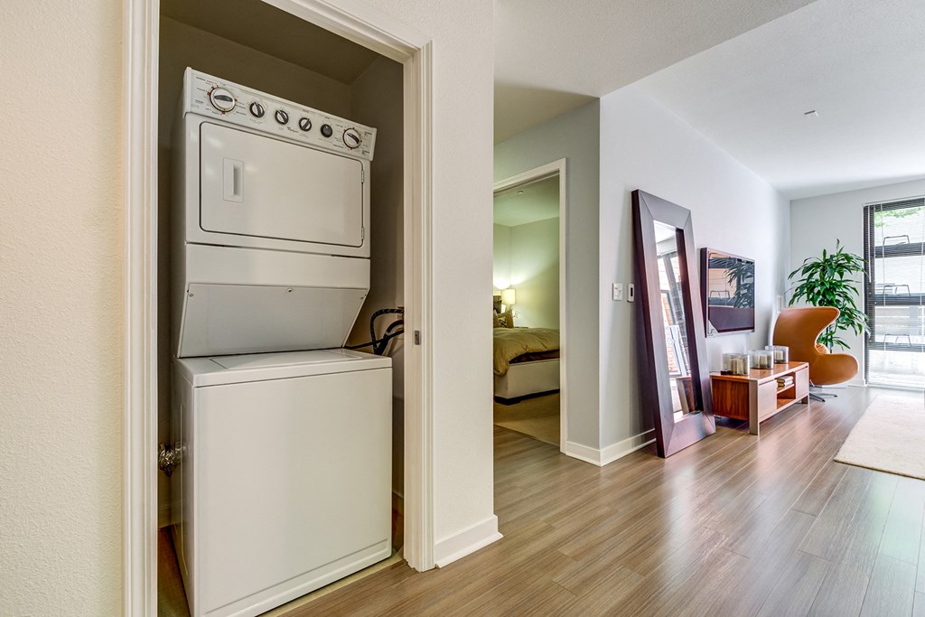 Washer/dryer closet at Venue, San Francisco, CA, 94158