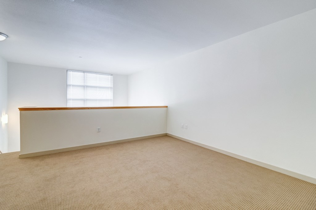 unfurnished loft space with carpet and large window at Venue, San Francisco, CA, 94158