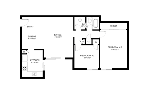 2Bed 1Bath at Verandas Apartments, West Covina, 91791