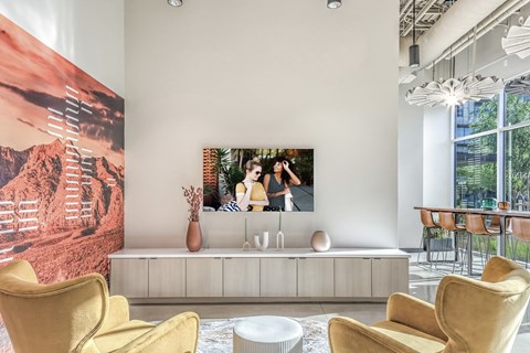 clubroom with TV and lounge seating