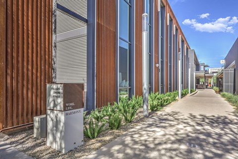 Directional signage with arrows