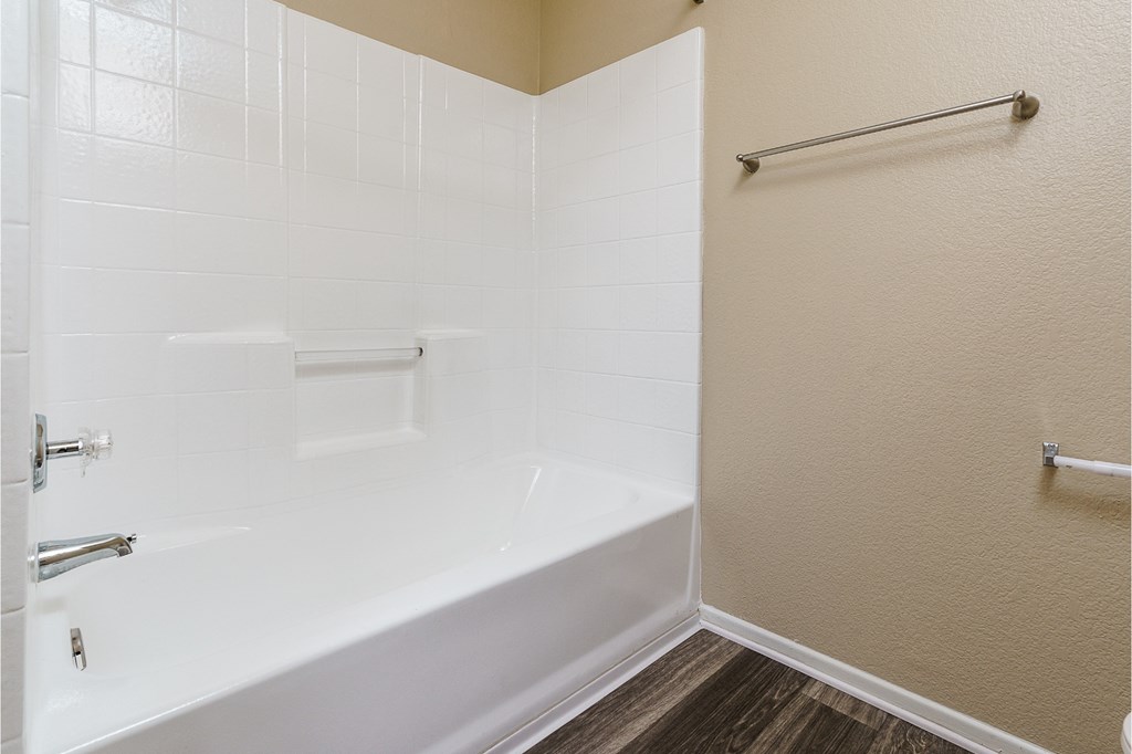 renovated with bathroom with garden style tub