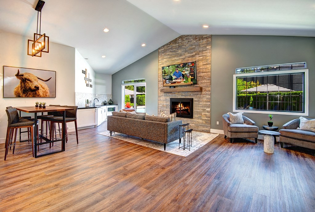 Beautiful Clubhouse at Woodlake Apartments, Kirkland, Washington