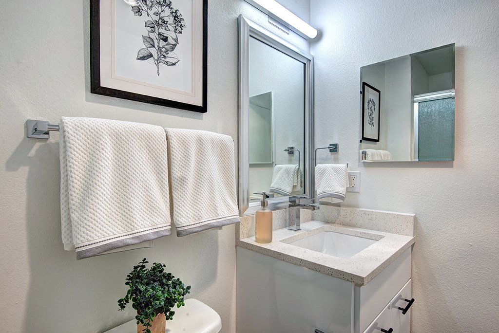 Bathroom at Woodlake Apartments, Kirkland, WA