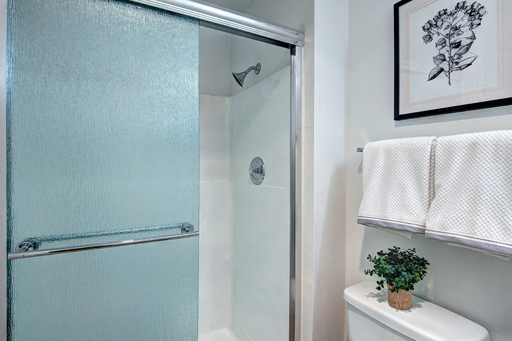 Bathroom at Woodlake Apartments, Washington