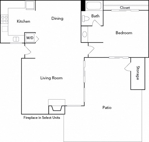 The Alpine - 1 bed 1 bath - 725 sqft