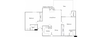 The Juniper - 2 bed 2 bath - 990 sqft