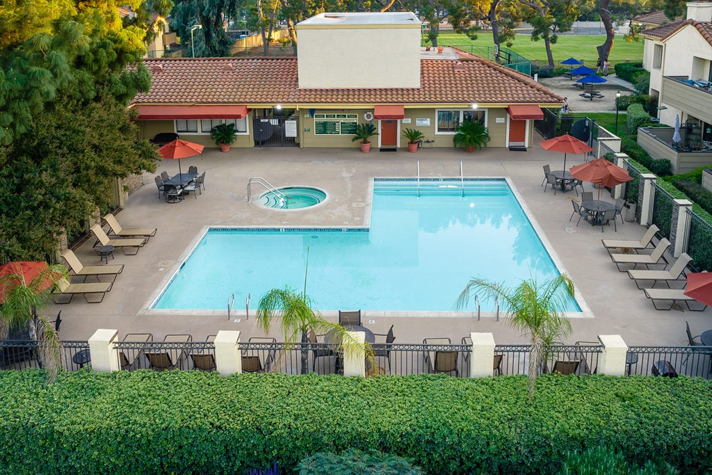 Aerial view of Woodbend apartments