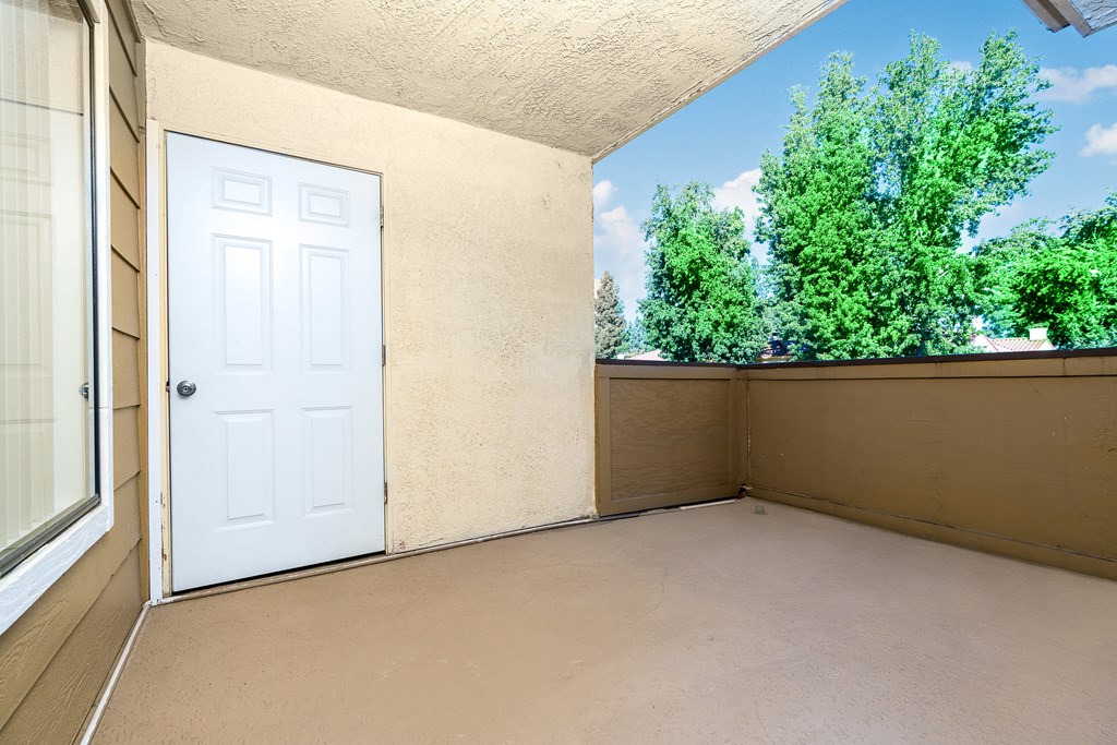 Large balcony with door