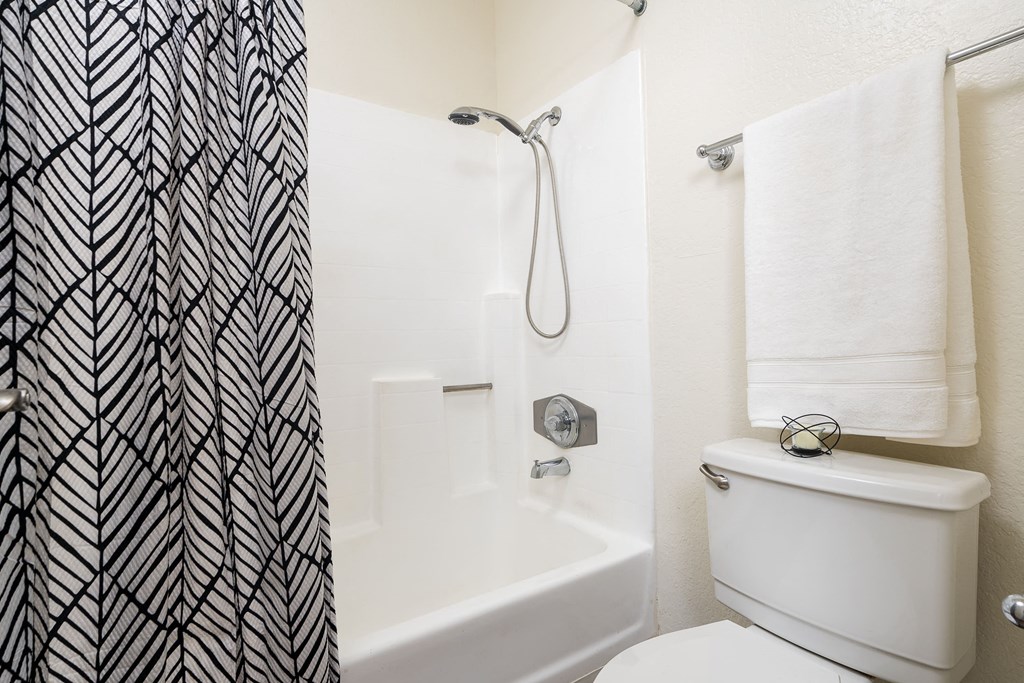 Bathroom with toilet and shower