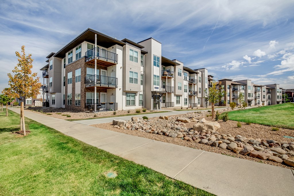 the wright exterior of apartment building
