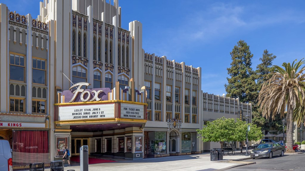 the marquee of the fox theater in downtown at Avenue Two Apartments, Redwood City  , CA 94063