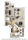 durango one bedroom one bath floor plan