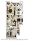 guadalahara two bedroom two bath floor plan