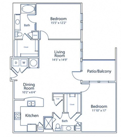 B3 Floor Plan at Trend Design District, Texas