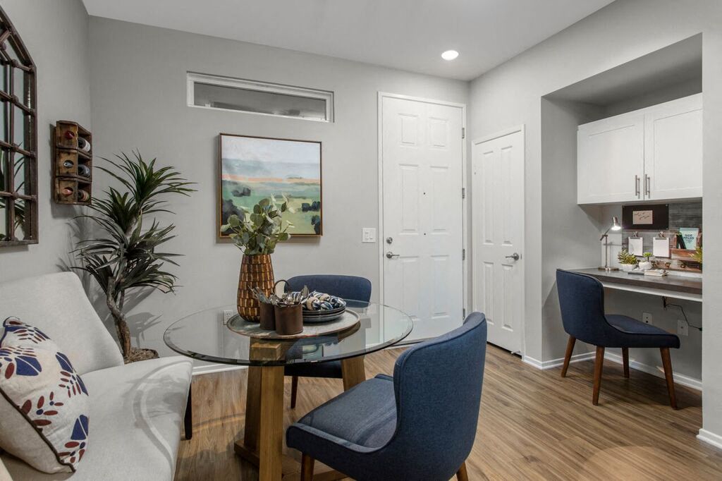 Dining and office area near front door