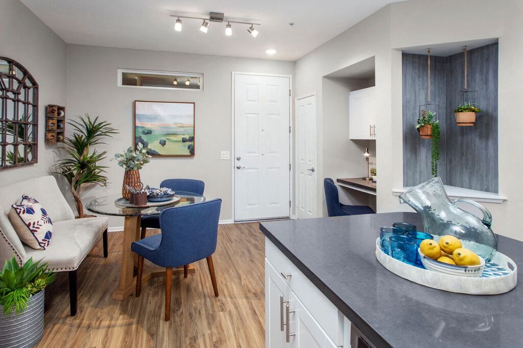 Dining and office area near front door