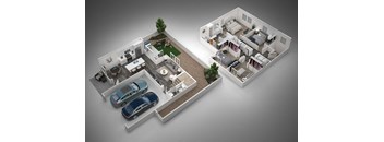 4 bedroom and 2.5 bath ficus floor plan