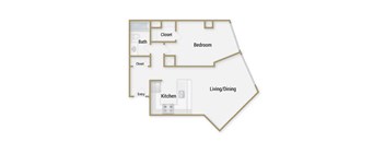 Golden Gate 2 floor plan at Towers at Rincon, San Francisco, CA, California