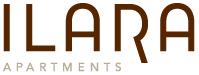 The image is a logo for a company named "ILARA Apartments".