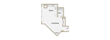 Nob Hill floor plan at Towers at Rincon, San Francisco