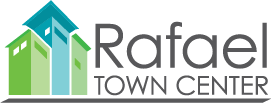 The image is a logo for Rafael Town Center.