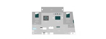 a drawing of a stove with a white background