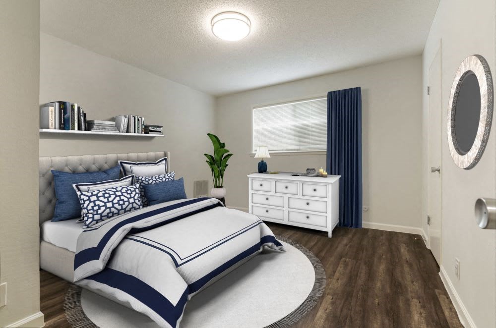 our apartments offer a bedroom with a king sized bed