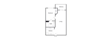 A10A Floor Plan at Plaza Lafayette, California  