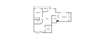 B20I Floor Plan at Plaza Lafayette, California, 90057