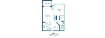 Beach Floor Plan at Norwalk Metropointe, California, 90650