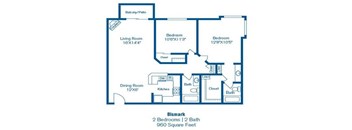 Bismark Floor Plan at Norwalk Metropointe, California  