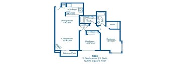 Sago Floor Plan at Norwalk Metropointe, Norwalk, CA  