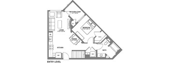 A1 Loft Floor Plan at Baker Block, Costa Mesa, California