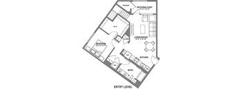 A2 Loft Floor Plan at Baker Block, Costa Mesa