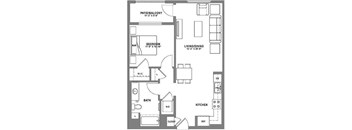 A3 Loft Floor Plan at Baker Block, Costa Mesa