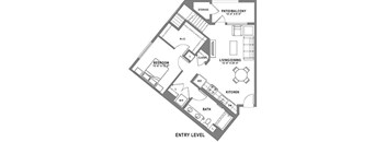 A4 Loft Floor Plan at Baker Block, California, 92626