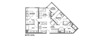 B1 Loft Floor Plan at Baker Block, Costa Mesa, CA
