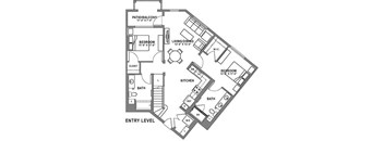 B3 Loft Floor Plan at Baker Block, Costa Mesa, CA, 92626