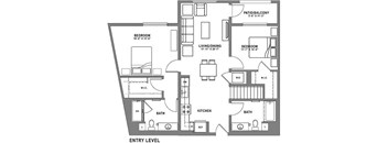 B7 Loft Floor Plan at Baker Block, Costa Mesa