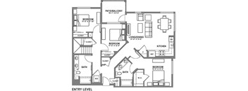 C1 Loft Floor Plan at Baker Block, California