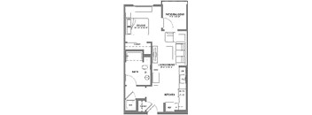 S1 Floor Plan at Baker Block, Costa Mesa, California